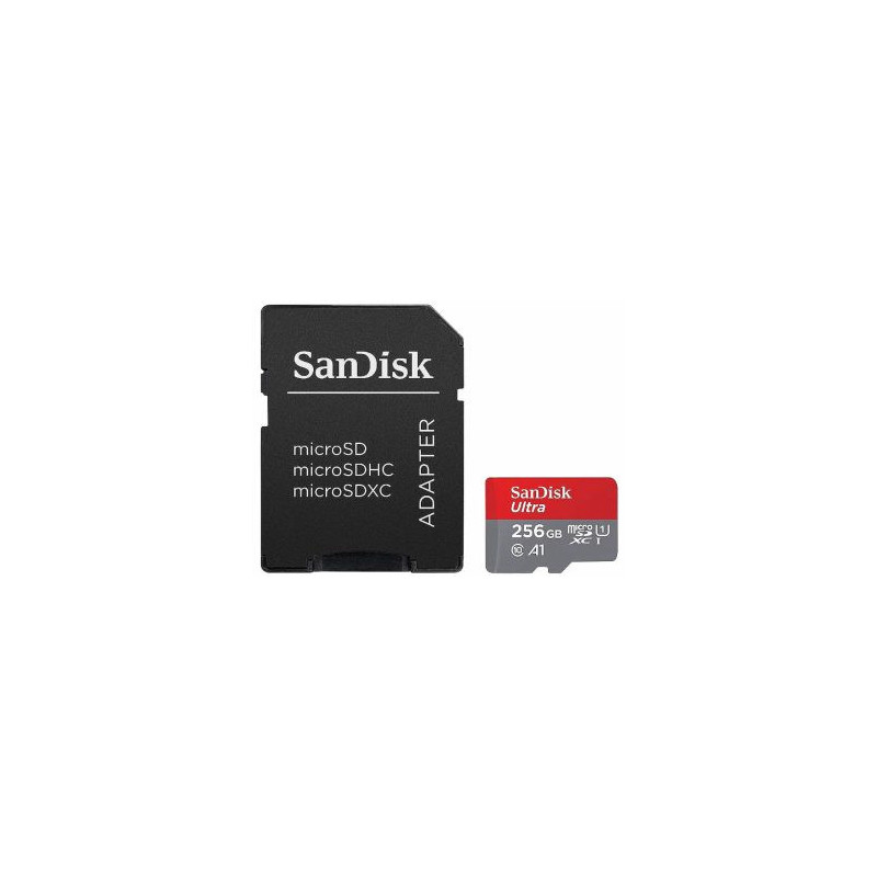 „Sandisk Ultra microSDXC 256GB“ atminties kortelė + adapteris