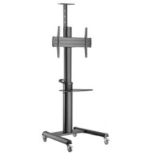 Monitor mount Gembird Aluminum TV Floor Stand with Caster Wheels Black