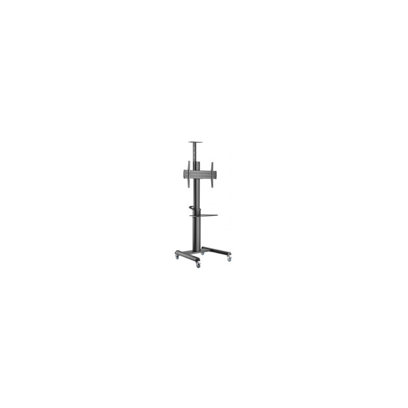 Monitor mount Gembird Aluminum TV Floor Stand with Caster Wheels Black