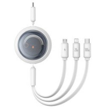 Cable Baseus Free2Draw 3in1100w White