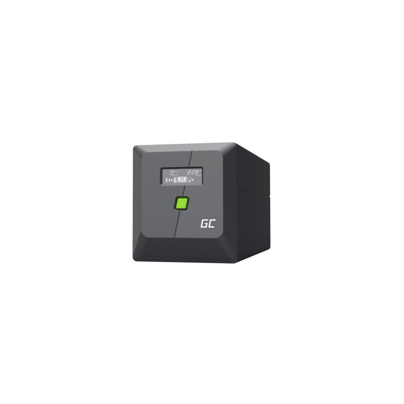 Nepertraukiamo maitinimo šaltinis „Green Cell PowerProof LCD“ UPS 1000 VA 700 W USB, 2 Schuko + 2 IEC jungtys