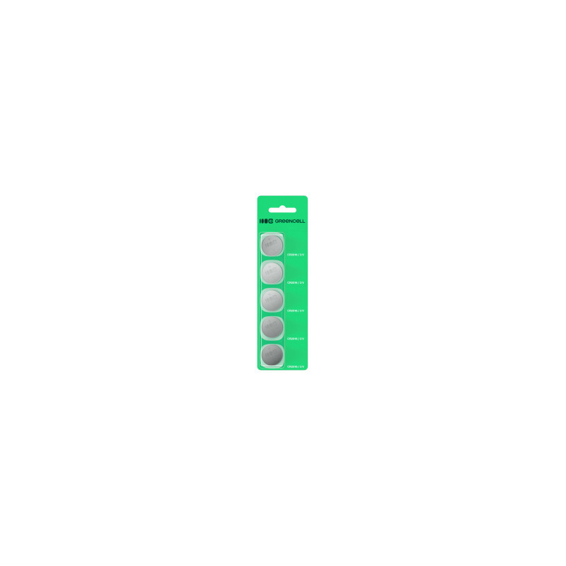 Batteries Green Cell Blister 5x Lithium Battery CR2016