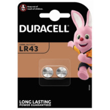 Battery Duracell LR43 2 pack 1.5V 186 / V12GA
