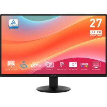 LCD Monitor, MSI, PRO MP272L, 27", Business, Matte, Panel IPS, 1920x1080, 16:9, 100Hz, 1 ms, Tilt, Colour Black, PR