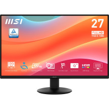 LCD Monitor, MSI, PRO MP272L, 27", Business, Matte, Panel IPS, 1920x1080, 16:9, 100Hz, 1 ms, Tilt, Colour Black, PR
