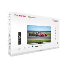 TV Set, THOMSON, 55", 4K / Smart, QLED, 3840x2160, Wireless LAN, Bluetooth, Google TV, Black, 55QG7C14