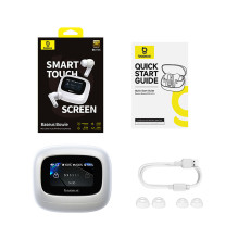 Baseus Bowie M2s Ultra TWS Wireless In-Ear Headphones with Interactive Screen - White