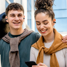 Baseus Bass 15 Clip OWS Wireless Headphones with Baseus Simple USB-C 3A 30cm Cable - Black