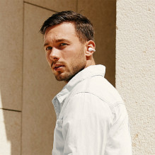 Baseus Bass 15 Clip OWS Wireless Headphones with Baseus Simple USB-C 3A 30cm Cable - White