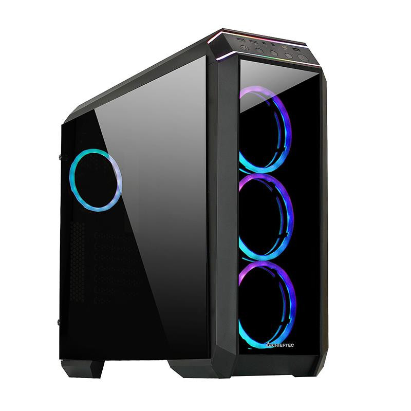 Case, CHIEFTEC, ATX / micro ATX / Mini-ITX, Black, Midi Tower, PC, GP-02B-UC-OP