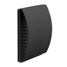Ventiliatoriaus Priedas - Išlenktas Lietaus Skydas Vieno Kambario ERV 233x217x62mm Juodas