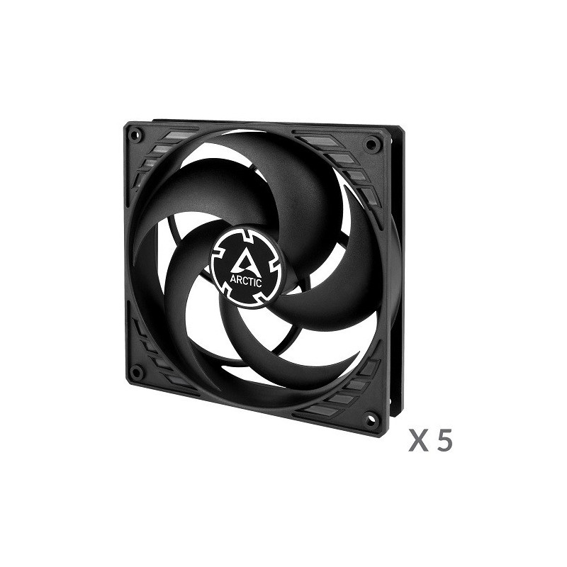 Korpusinis Ventiliatorius - ARCTIC P14 1700 RPM 72.8 CFM 0.3 Sone Juodas 5 vnt.