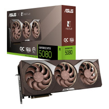 Graphics Card, ASUS, NVIDIA, GeForce RTX 5080, 16 GB, GDDR7, 256 bit, PCI Express 5.0, Active, RTX5080-O16G-NOCTUA