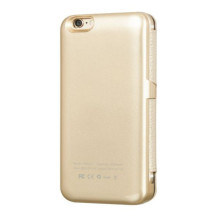 Hoco Apple iPhone 6 itin plona baterija 3000mAh su odiniu dėklu, auksinis, auksinis