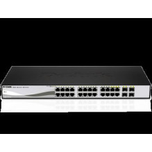 D-link DGS-1210-20, gigabito išmanusis komutatorius su 16 10 / 100 / 1000Base-T prievadų ir 4 gigabito MiniGBIC (SFP) pr