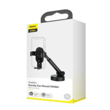 Baseus Gravity Car Mount Dashboard Windshield Phone Bracket Holder Black