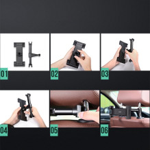 Ugreen Universal Ugreen car holder for smartphones / tablets on the headrest black (LP160)