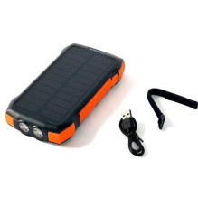 Choetech Solar powerbank with inductive charging 10000mAh Qi 5W orange (B659) Black