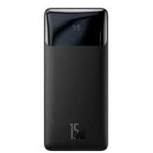 Baseus Bipow powerbank with display 10000mAh 15W black (Overseas Edition) + USB-A - Micro USB 0.25m cable Black
