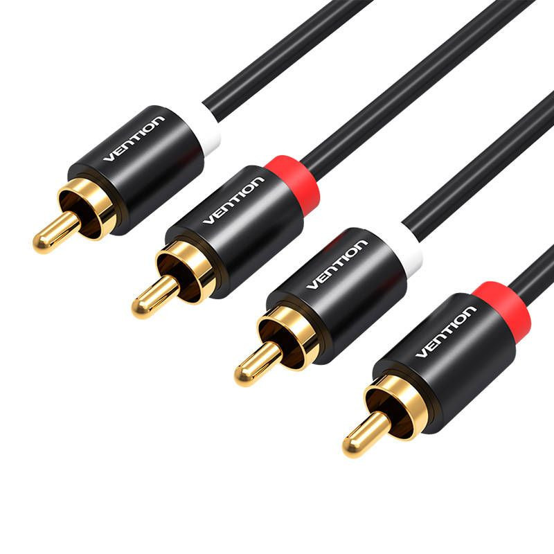 Vention Cable Audio 2xRCA male to 2xRCA male Vention VAB-R06-B200 2m (black)