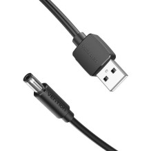 Vention Power Cable USB 2.0 to DC 5.5mm Barrel Jack 5V Vention CEYBG 1,5m (black)