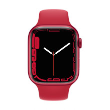 Apple Watch Series 7 GPS, 45mm (PRODUCT)RED Aluminium Case with Sport Band - Regular (PRODUCT) Red