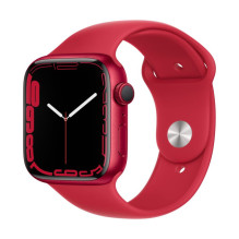 Apple Watch Series 7 GPS, 45mm (PRODUCT)RED Aluminium Case with Sport Band - Regular (PRODUCT) Red