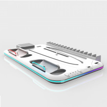 „iLike DZ504 Slim“ kelių prijungimo stotelė „PlayStation 5“ ir „PS5“ valdikliams su aušinimu ir RGB, juoda