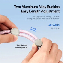 Dux Ducis DUX DUCIS Plaz - skersinis telefono dirželis - šviesiai rožinis