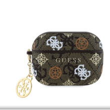 „Guess“ „Apple AirPods Pro 2“ PU 4G „Peony Charm“ dėklas, rudas