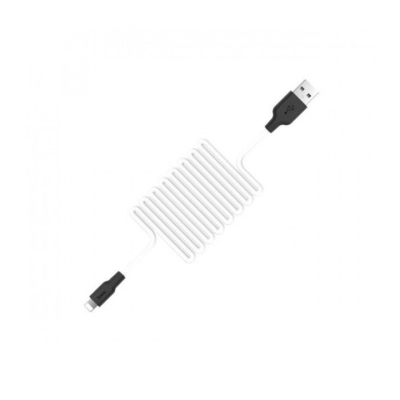 „Hoco X21“ silikoninis „iP“ įkrovimo laidas, juodas ir baltas