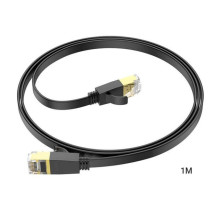 Hoco US07 General pure copper flat network cable(L 1M) Black
