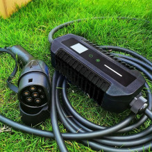 „iLike EV Charge“ nešiojamas 2 tipo įkroviklis, 5 m, reguliuojamas, 10A–32A, 22 kW, 3 fazių, IP66, juodas