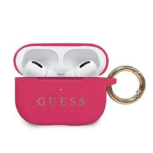Guess - AirPods Pro silikoninis dėklas, fuksijos spalvos