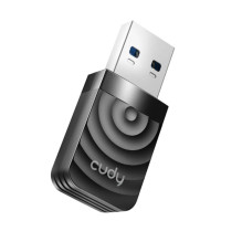 „Cudy WU1300S AirMax AC1300“ dviejų dažnių „WiFi“ USB adapteris, USB 3.0, didelio greičio, didelio stiprinimo, juodas