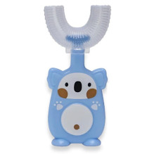 Kiddyz U1 Electric Tooth brush kids 2-6 years U shape soft silicone bristles + Dustproof case Blue