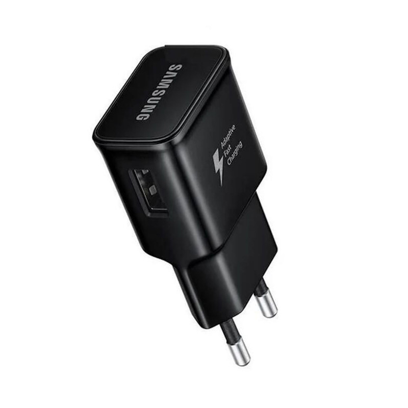 Samsung EP-TA20EBE Adaptyvus - Universalus 15W USB Kištukas 2A Greitas Įkroviklis Juodas (OEM) Juoda