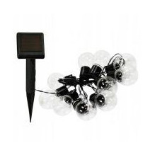 Elight Solar Bulb String Light 3.5m 10pcs G40 Transparent Bulbs Solar Powered Transparent