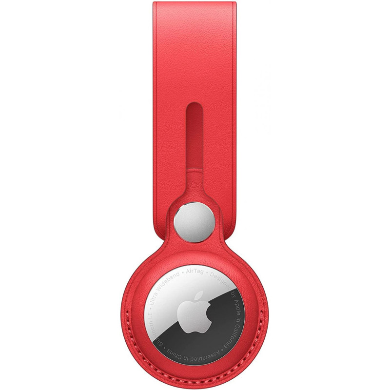 Apple - AirTag Leather Loop Red