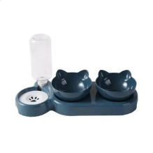 iLike Pet Cat &amp; Dog Feeding Station 40x22cm with Automatic 500ml Water Dispenser+ 2 Bowls