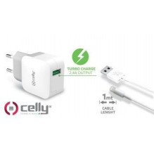 CELLY CELLY TRAVEL CHARGER TURBO + LIGHTNING CABLE CELLY CELLY TRAVEL CHARGER TURBO + LIGHTNING CABLE