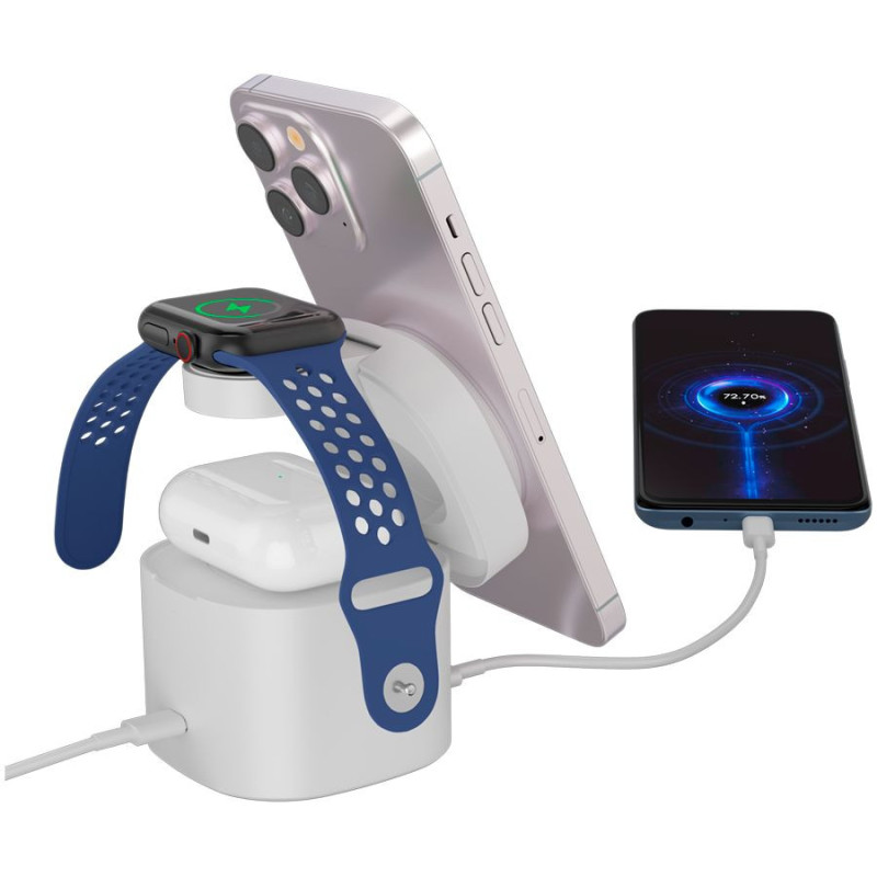 Canyon Canyon 4 in 1 Wireless Charging Stand, 30W max, Size: 70x70x70.3mm, weight: 414g, with 65W charger and 1M cable, 