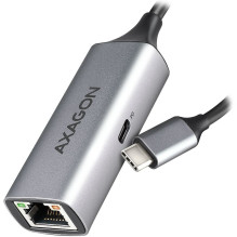 Axagon AXAGON ADE-TXPD USB-C USB3.2 Gen 1 - Gigabit Ethernet + PD 100W, Switch comp., metal, grey