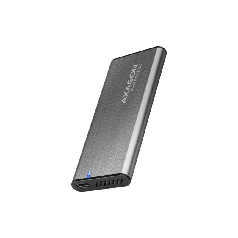 Axagon AXAGON EEM2-SG2 USB-C 3.2 Gen 2 - M.2 NVMe / SATA SSD 30-80mm ALU box