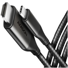 „Axagon AXAGON RVC-HI2MC“ USB-C - HDMI 2.0 adapteris, 4K / 60Hz, aliuminis, 1,8 m laidas