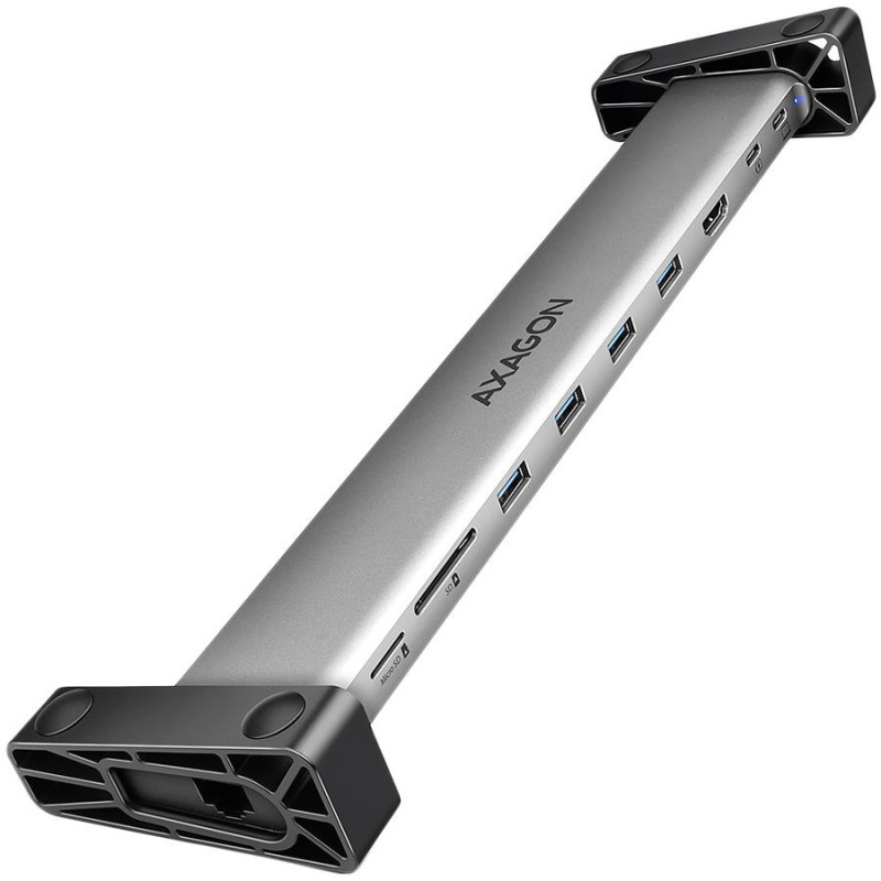 Axagon AXAGON HMC-10HLS, USB 5Gbps hub, 4x USB-A, HDMI 4K / 60Hz, RJ-45, SD / microSD, PD 100W, 25cm USB-C cable