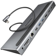 Axagon Axagon Multiport USB-C 5Gbps TRIPLE 4K DISPLAY hub HMC-4KX3