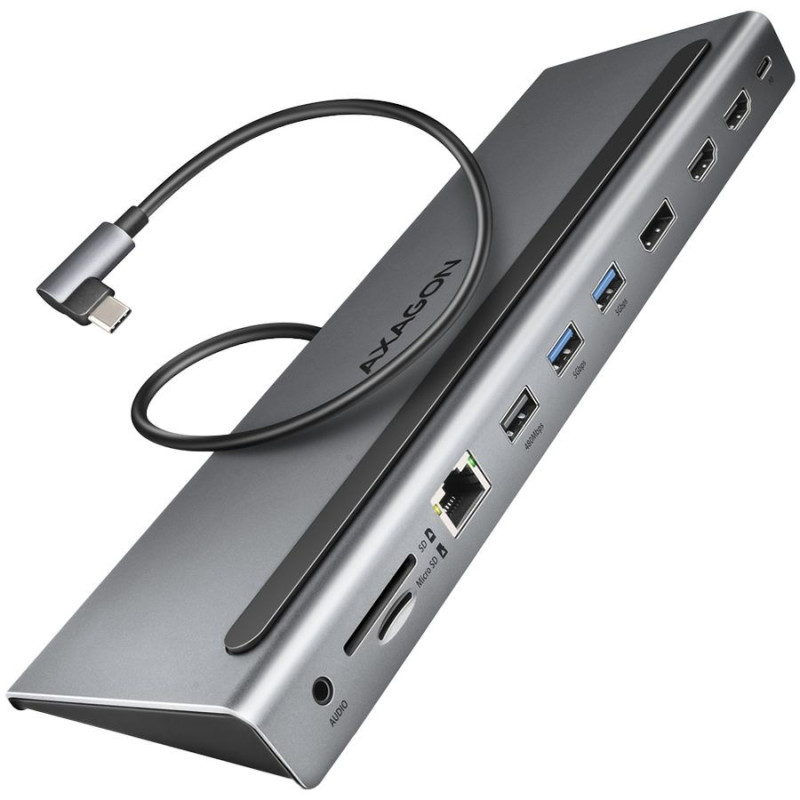 Axagon Axagon Multiport USB-C 5Gbps TRIPLE 4K DISPLAY hub HMC-4KX3