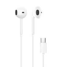 Dudao Dudao X3C In-Ear Wired USB-C Headphones 1.2m - White