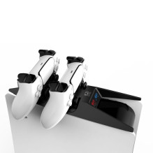 Saitake Dual charging station Dock for Sony Play Station 5 PS5 Controllers console shape Black White